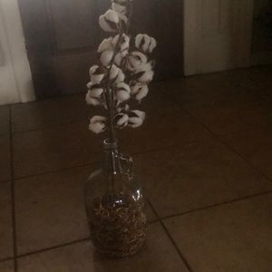 Vase with Cotton Decor.